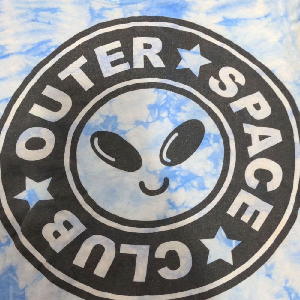 Dyenomite Apparel Sky Blue Outer Space Club Custom Tee (Small) View 3
